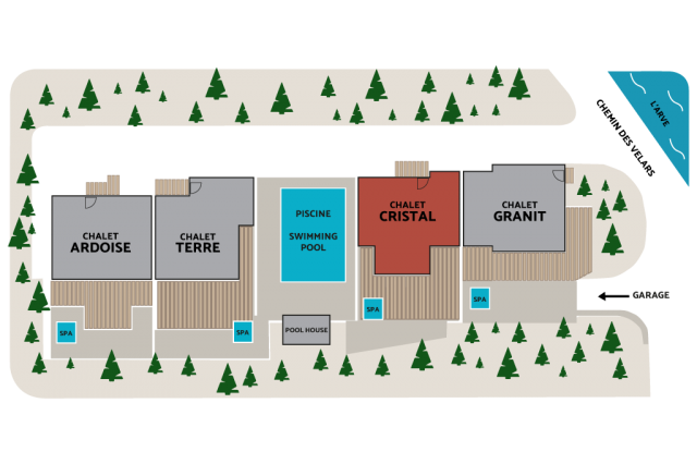 CHALET CRISTAL LOCATION PLAN