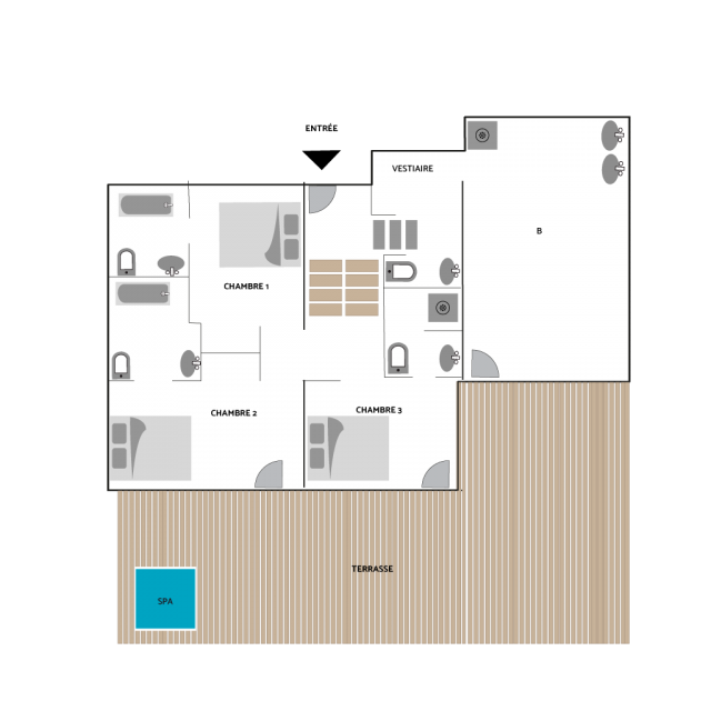 CHALET ARDOISE REZ DE CHAUSSÉE