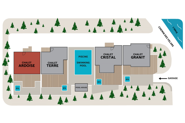 PLAN IMPLANTATION CHALET ARDOISE